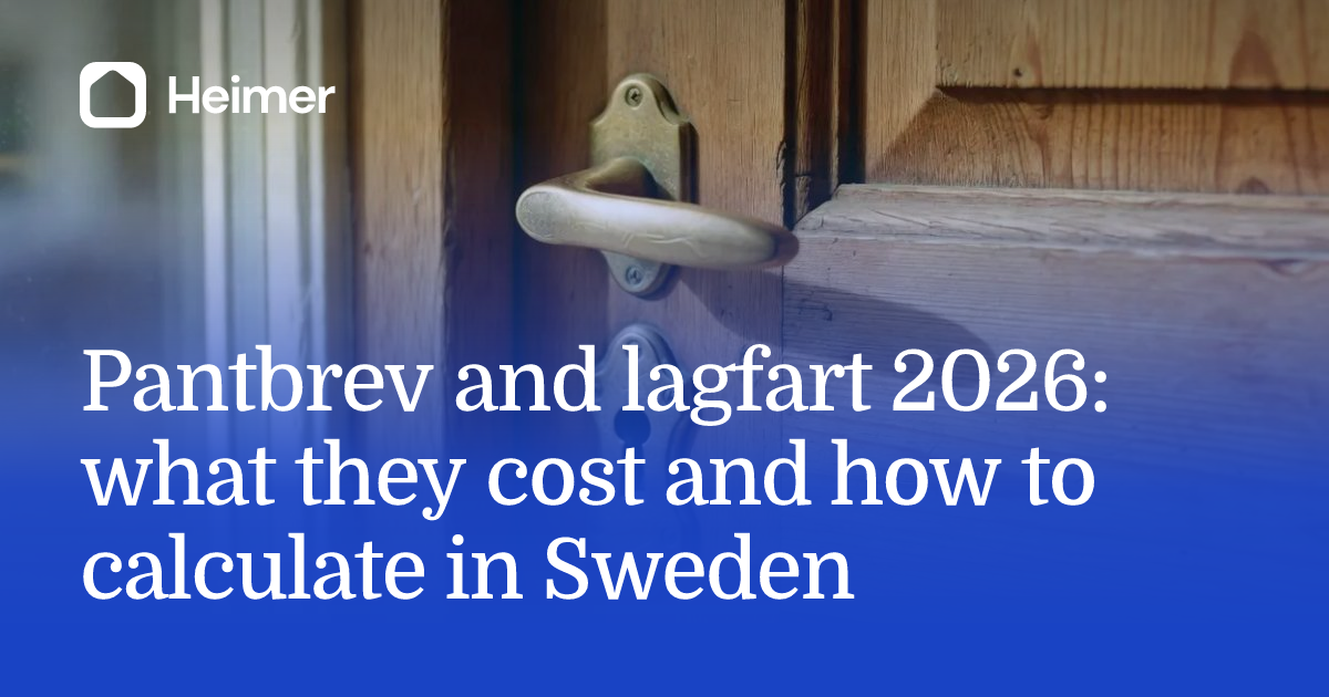 Pantbrev and lagfart 2026: what they cost and how to calculate in ...
